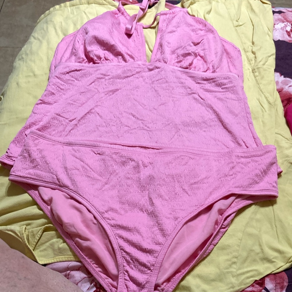 Pink Halter Swimsuit